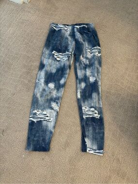 Distressed Blue leggings